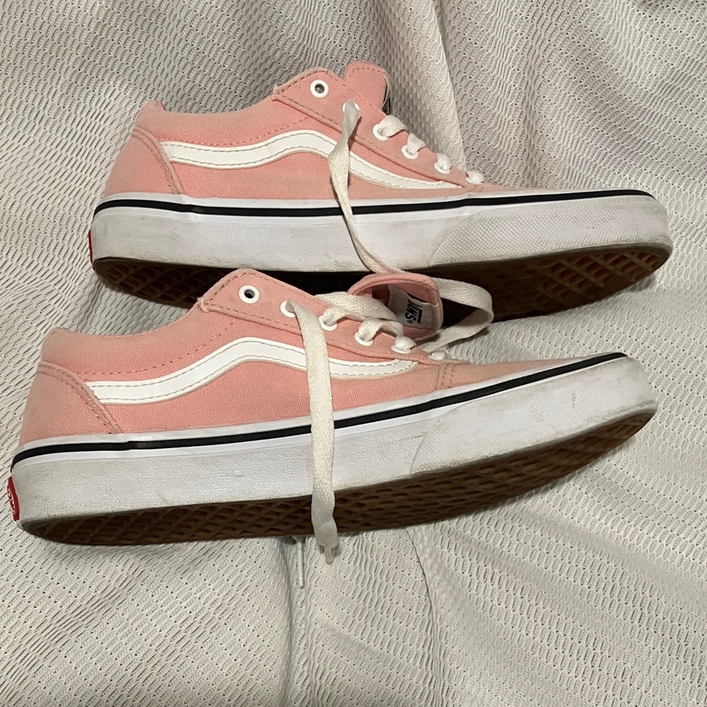 Vans Women's Blush Pink Canvas Sneakers - Picture 6 of 9